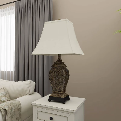 Rustic Table Lamp Set Of 2 Black - Olivia & May 17 Rustic Table Lamp Set Of 2 Black - Olivia & May - Image 15