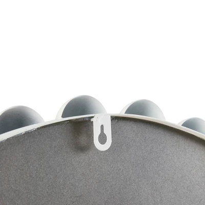 27" Marlowe Beaded Round Wall Mirror White - Madison Park 4 27" Marlowe Beaded Round Wall Mirror White - Madison Park - Image 2