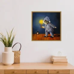 16" X 16" The Night Before Christmas Mouse By Lucia Heffernan Framed Canvas Wall Art - Amanti Art -Home Decor Store GUEST 9bb299d7 bf51 4f61 9414 5e4ad34c93c6