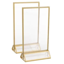 5 X 7 Picture Frames 6-Pack – Floating Frame Set For Table Numbers, Wedding Signs, Photos, Or Table Decor By Great Northern Party - Gold -Home Decor Store GUEST 9bd9f5d4 1458 44c6 aada aeeaa5a92334