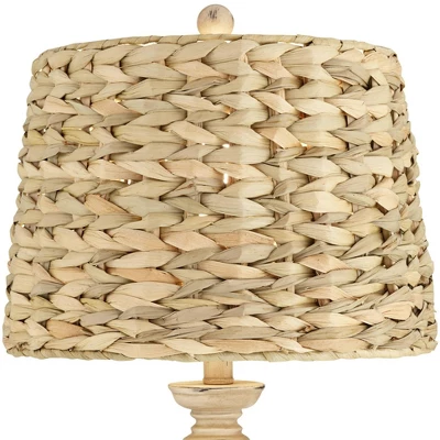Regency Hill Carlisle Modern Coastal Table Lamps 26 1/2" High Set Of 2 Beige Sea Grass Tapered Drum Shade For Bedroom Living Room Bedside Nightstand 5 Regency Hill Carlisle Modern Coastal Table Lamps 26 1/2" High Set Of 2 Beige Sea Grass Tapered Drum Shade For Bedroom Living Room Bedside Nightstand - Image 3