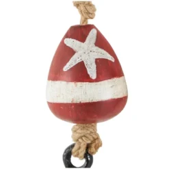 Set Of 3 Wood Buoy Wall Decors With Jute Rope And Metal Hook Red - Olivia & May -Home Decor Store GUEST 9c43250e a79f 4740 a317 c0f8855f4b86