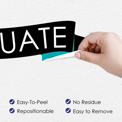 Big Dot Of Happiness Teal Graduation Party Photo Backdrop - Wall Decals 4 Big Dot Of Happiness Teal Graduation Party Photo Backdrop - Wall Decals - Image 2