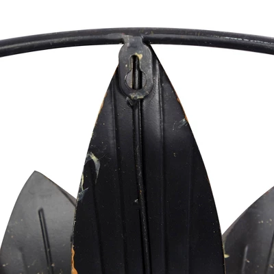 Metal Sunburst Indoor Outdoor Wall Decor With Distressed Copper Like Finish Brown - Olivia & May 15 Metal Sunburst Indoor Outdoor Wall Decor With Distressed Copper Like Finish Brown - Olivia & May - Image 13