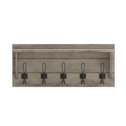Emma And Oliver Rustic Wall Hanging Storage Rack With 5 Hooks For Entryway, Kitchen, Bathroom And More -Home Decor Store GUEST 9e26a946 6a96 4a1f bcfd cedad5a7bbb6
