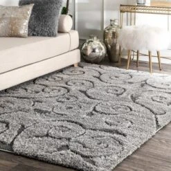 4'x6' Machine Made Maisha Area Rug Dark Gray - NuLOOM