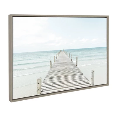 23" X 33" Sylvie Wooden Pier Framed Canvas By Amy Peterson Gray - Kate And Laurel 3 23" X 33" Sylvie Wooden Pier Framed Canvas By Amy Peterson Gray - Kate And Laurel