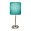 19.5" Bedside USB Port Feature Metal Table Desk Lamp Brushed Steel With Teal Fabric Shade - Creekwood Home 1 19.5" Bedside USB Port Feature Metal Table Desk Lamp Brushed Steel With Teal Fabric Shade - Creekwood Home -Home Decor Store GUEST a0dc4baa 851f 431f acfb ef05c5872ad8