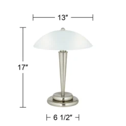 360 Lighting Deco Modern Accent Table Lamp 17" High Brushed Steel Touch On Off White Glass Dome Shade For Bedroom Bedside Nightstand Office Family 12 360 Lighting Deco Modern Accent Table Lamp 17" High Brushed Steel Touch On Off White Glass Dome Shade For Bedroom Bedside Nightstand Office Family -Home Decor Store GUEST a14d70b2 4bc8 4819 97eb c87ec392f7f2