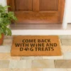 Evergreen Come Back With Wine And Dog Treats Indoor Outdoor Doormat 1'4"x2'4" Brown -Home Decor Store GUEST a2a8ddf0 be67 4b77 85a0 2125c31b5739