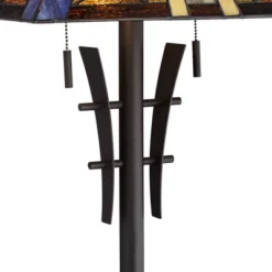 Robert Louis Tiffany Asian-Inspired Floor Lamp 62" Tall Bronze Iron Tiffany Style Jewel Tone Art Glass Shade For Living Room Reading Bedroom Office 14 Robert Louis Tiffany Asian-Inspired Floor Lamp 62" Tall Bronze Iron Tiffany Style Jewel Tone Art Glass Shade For Living Room Reading Bedroom Office -Home Decor Store GUEST a33a2064 59c0 417c 928d 89f92ca96a83