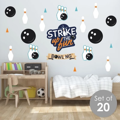 Big Dot Of Happiness Strike Up The Fun - Bowling - Peel And Stick Sports Decor Vinyl Wall Art Stickers - Wall Decals - Set Of 20 3 Big Dot Of Happiness Strike Up The Fun - Bowling - Peel And Stick Sports Decor Vinyl Wall Art Stickers - Wall Decals - Set Of 20