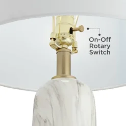 360 Lighting Maceao Modern Table Lamps 28" Tall Set Of 2 White Faux Marble Tapered Drum Shade For Bedroom Living Room Bedside Nightstand Office House 13 360 Lighting Maceao Modern Table Lamps 28" Tall Set Of 2 White Faux Marble Tapered Drum Shade For Bedroom Living Room Bedside Nightstand Office House -Home Decor Store GUEST a3a3978b d868 4ab9 b095 41d0f6d627f2