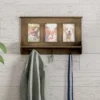 Wall Shelf And Picture Collage With Ledge And 3 Hanging Hooks- Photo Frame Decor Shelving With Rustic Wood Look, Holds 4x6 Pictures By Hastings Home -Home Decor Store GUEST a3e4996a eeab 46e3 9779 a2be53d3eab9