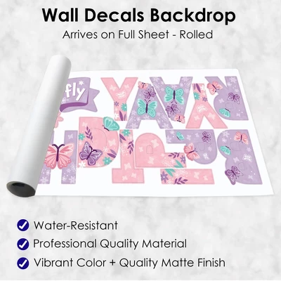 Big Dot Of Happiness Beautiful Butterfly - Peel And Stick Floral Birthday Party Decoration - Wall Decals Backdrop 7 Big Dot Of Happiness Beautiful Butterfly - Peel And Stick Floral Birthday Party Decoration - Wall Decals Backdrop - Image 5