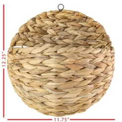 Braided Wall Pocket Water Hyacinth & Metal - Foreside Home & Garden -Home Decor Store GUEST a5120e5c 7489 4dbb 8060 e4821d831f97