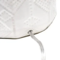 19" Contemporary Bohemian Ceramic Eyelet Pattern Floral Textured Bedside Table Lamp With Fabric Shade Off-White - Lalia Home -Home Decor Store GUEST a51c3c99 96e7 4892 a802 b834bba8eb6f