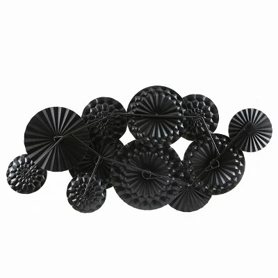 LuxenHome Multi-Color Metal Floral Layered Plates Wall Decor 8 LuxenHome Multi-Color Metal Floral Layered Plates Wall Decor - Image 6