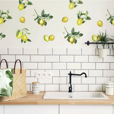 Lemon Peel And Stick Giant Wall Decal - RoomMates 3 Lemon Peel And Stick Giant Wall Decal - RoomMates