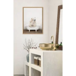 18" X 24" Sylvie Mother Baby Polar Bear Bath Framed Canvas By Amy Peterson Natural - Kate & Laurel All Things Decor 10 18" X 24" Sylvie Mother Baby Polar Bear Bath Framed Canvas By Amy Peterson Natural - Kate & Laurel All Things Decor -Home Decor Store GUEST a65fa67c 2f87 437d 9695 d22c07ee649d