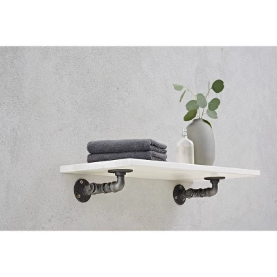 31.5" X 9.8" Lite Vintage Pine Shelf White - Dolle Shelving 3 31.5" X 9.8" Lite Vintage Pine Shelf White - Dolle Shelving