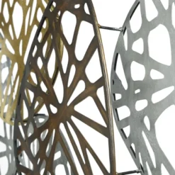 Contemporary Painted And Gloss Coated Metal Wall Sculpture Silver - StyleCraft