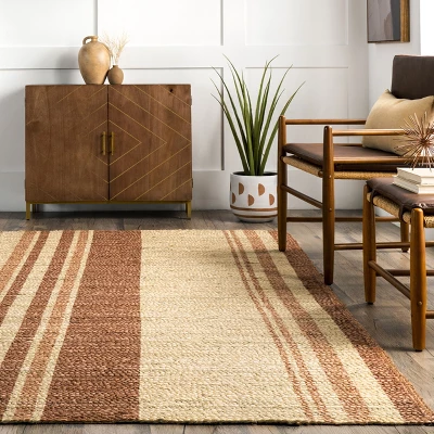 NuLOOM Rubi Braided Stripes Jute Area Rug 7 NuLOOM Rubi Braided Stripes Jute Area Rug - Image 5