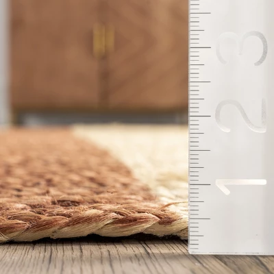 NuLOOM Rubi Braided Stripes Jute Area Rug 6 NuLOOM Rubi Braided Stripes Jute Area Rug - Image 4