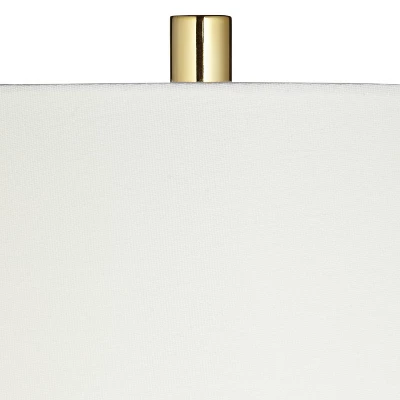 Possini Euro Design Wayne Modern Table Lamps 29 1/4" Tall Set Of 2 Brass With USB Charging Port White Fabric Drum Shade For Bedroom Living Room Kids 3 Possini Euro Design Wayne Modern Table Lamps 29 1/4" Tall Set Of 2 Brass With USB Charging Port White Fabric Drum Shade For Bedroom Living Room Kids