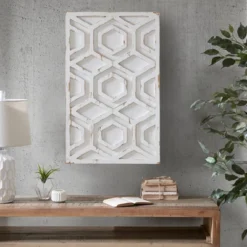 Ralston Wooden Wall Art With Pattern White 11 Ralston Wooden Wall Art With Pattern White -Home Decor Store GUEST a9e594e4 411e 40fe bf49 533c9baa9118