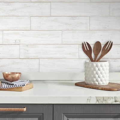 RoomMates Shiplap Wood Plank Peel And Stick Wallpaper White 3 RoomMates Shiplap Wood Plank Peel And Stick Wallpaper White