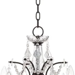Vienna Full Spectrum DeMallo Dark Bronze Chandelier 26" Wide French Scroll Arm Clear Crystal 6-Light Fixture For Dining Room Home Foyer Kitchen Island -Home Decor Store GUEST ac4835ce d7da 4b90 bd47 cd30346d6ffd