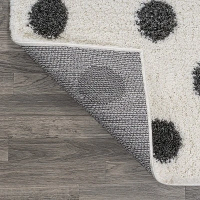 Pere Modern Charcoal Dot Shag Area Rug - JONATHAN Y 6 Pere Modern Charcoal Dot Shag Area Rug - JONATHAN Y - Image 4