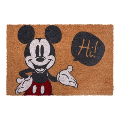 Mickey Mouse 2pk Hi And Welcome Coir Door Mats 3 Mickey Mouse 2pk Hi And Welcome Coir Door Mats