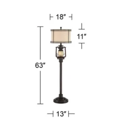 Barnes And Ivy Henson Industrial Floor Lamp 63" Tall Bronze With LED Nightlight Earthy Fabric Drum Shade For Living Room Bedroom Office House Home 13 Barnes And Ivy Henson Industrial Floor Lamp 63" Tall Bronze With LED Nightlight Earthy Fabric Drum Shade For Living Room Bedroom Office House Home -Home Decor Store GUEST acfb5595 692b 4870 9db8 9fd6125398fa