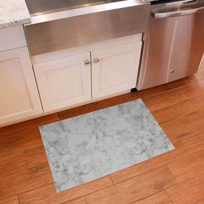 Marble FlorArt Marble Low Profile Machine Washable Kitchen White - Bungalow Flooring 4 Marble FlorArt Marble Low Profile Machine Washable Kitchen White - Bungalow Flooring - Image 2