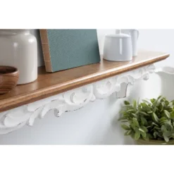 28" X 6" Abberly Wood Decorative Wall Shelf Rustic Brown - Kate & Laurel All Things Decor -Home Decor Store GUEST adee61ae c6f4 4ef5 9e2a 44bb992df1e9
