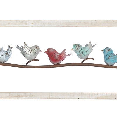 Metal Bird Wall Decor White - Olivia & May 7 Metal Bird Wall Decor White - Olivia & May - Image 5
