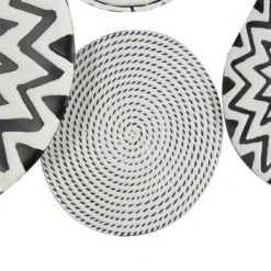 Metal Plate Wall Decor With Black Patterns Black - Olivia & May 11 Metal Plate Wall Decor With Black Patterns Black - Olivia & May -Home Decor Store GUEST ae30d436 f874 4863 a0dd 72d6ca67320f