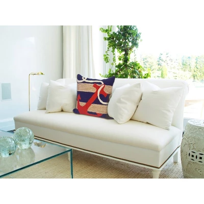 18"x18" Anchor Indoor/Outdoor Square Throw Pillow Navy - Liora Manne 5 18"x18" Anchor Indoor/Outdoor Square Throw Pillow Navy - Liora Manne - Image 3