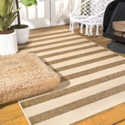 Aveiro Wide Stripe Indoor/Outdoor Area Rug - JONATHAN Y -Home Decor Store GUEST af8f3d82 7295 4902 b6a9 345f30355566