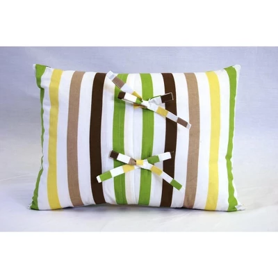 Bacati - Mod Dots/Strps Green Throw Pillow 3 Bacati - Mod Dots/Strps Green Throw Pillow