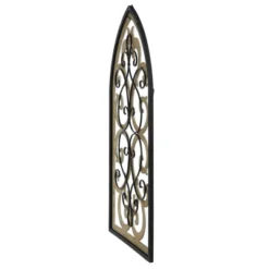 Traditional Wood And Metal Wall Sculpture Brown - StyleCraft