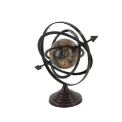 18" X 18" Industrial Aluminum Armillary Globe Black - Olivia & May -Home Decor Store GUEST b1504798 0732 4196 aeb5 cacb92b69cc0
