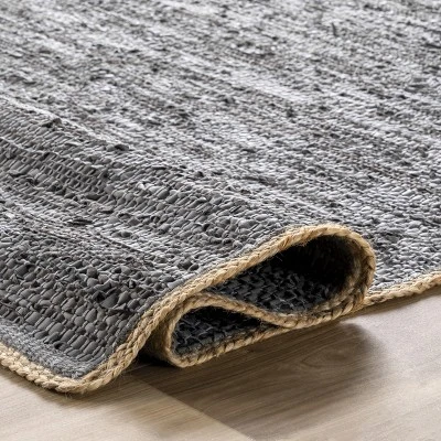 NuLOOM Sabby Hand Woven Leather Flatweave Area Rug 5 NuLOOM Sabby Hand Woven Leather Flatweave Area Rug - Image 3