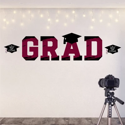 Big Dot Of Happiness Maroon Graduation Party Decor - Vinyl Wall Decals - Grad 3 Big Dot Of Happiness Maroon Graduation Party Decor - Vinyl Wall Decals - Grad