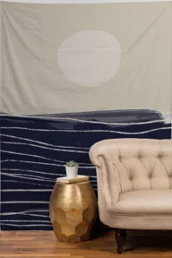 Alisa Galitsyna Abstract Seascape 2 60" X 80" Tapestry - Society6