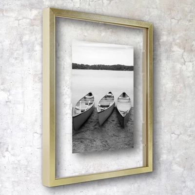 8" X 10" Float Thin Metal Gallery Frame Brass - Project 62™ 3 8" X 10" Float Thin Metal Gallery Frame Brass - Project 62™