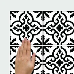 Ornate Tile Backsplash Peel And Stick Giant Wall Decal Black/White - RoomMates 11 Ornate Tile Backsplash Peel And Stick Giant Wall Decal Black/White - RoomMates -Home Decor Store GUEST b512dd58 45a9 4b11 9617 cf1c19f2346f