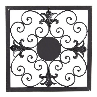 Metal Fleur De Lis Scrollwork And Wall Decor Set Of 4 Brown - Olivia & May 5 Metal Fleur De Lis Scrollwork And Wall Decor Set Of 4 Brown - Olivia & May - Image 3